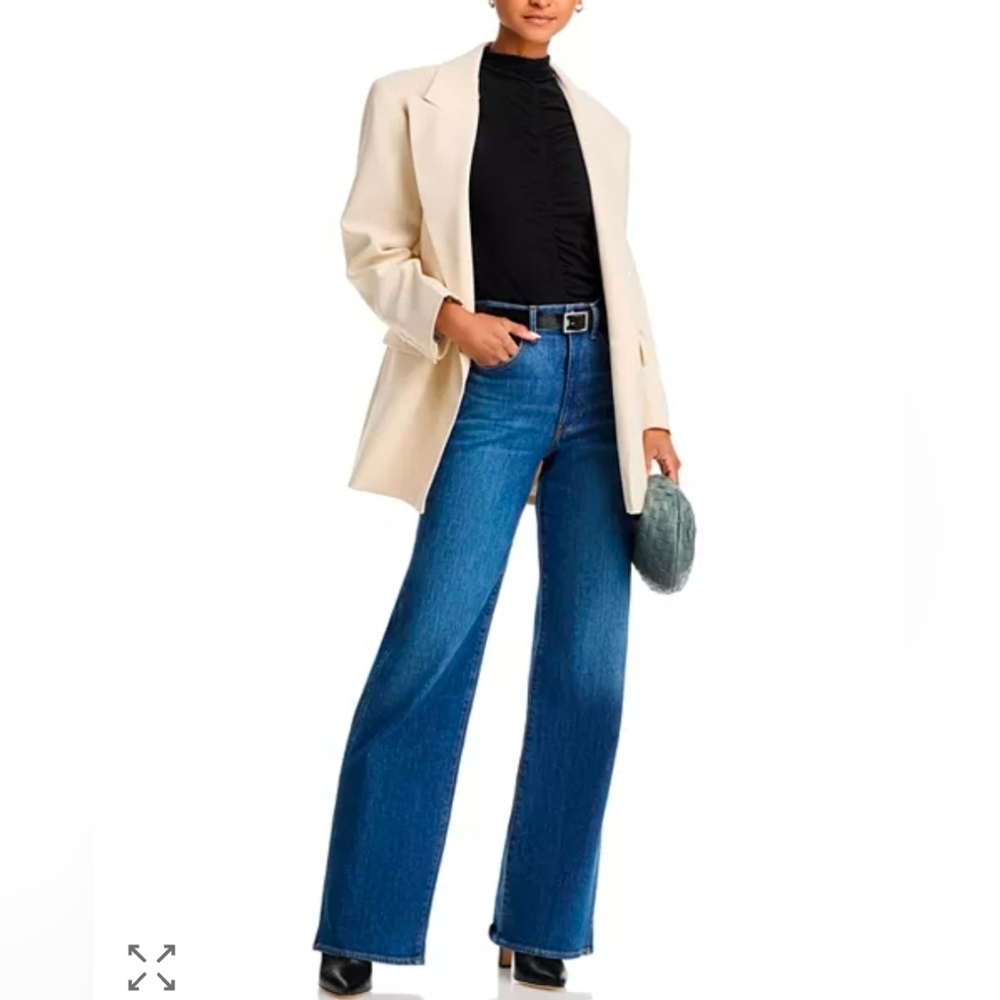 Veronica Beard Womens Taylor High Rise Wide Leg Jeans Size 26 NWT $298
